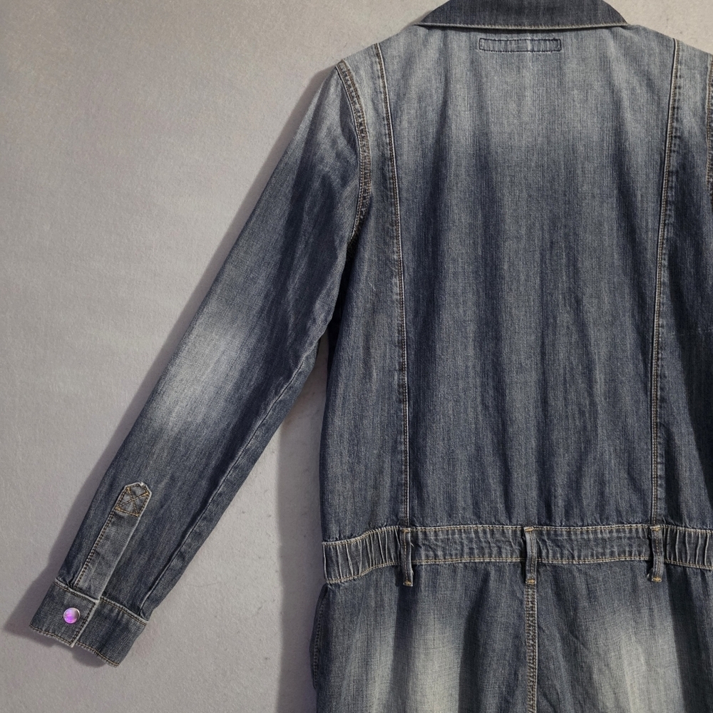 Driftwood Womens Medium Wash 100% Cotton Jumpsuit Overalls Size Large - Picture 13 of 13